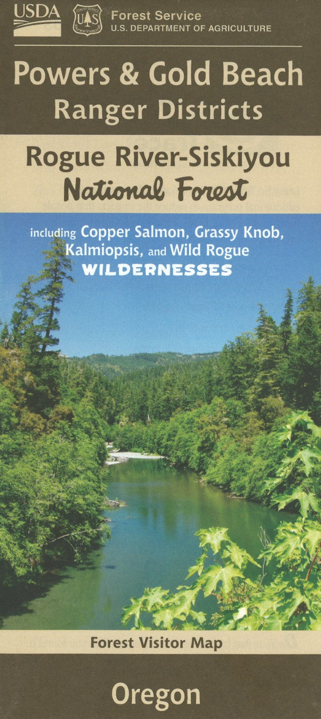 Rogue River National Forest - Powers & Gold Beach Ranger District Map