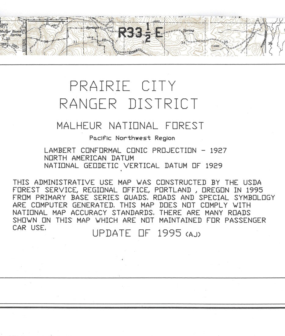 MALHEUR NF, PRAIRIE CITY RD, OR