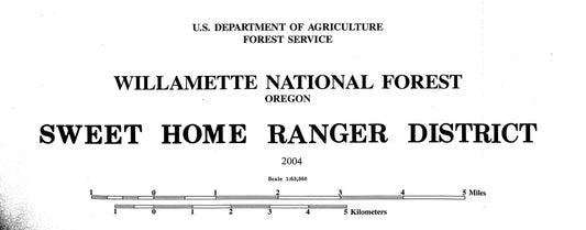 WILLAMETTE NF, SWEET HOME RD, OR