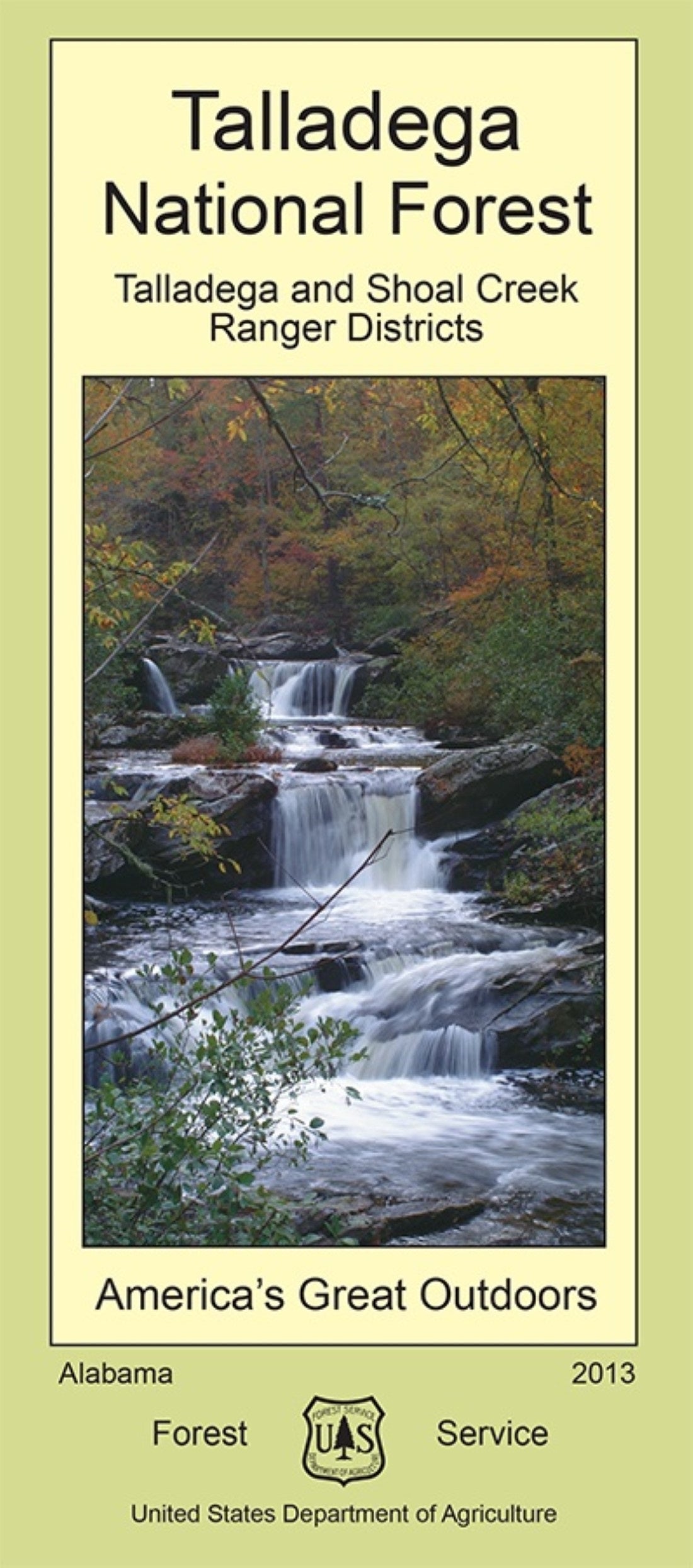 Talladega National Forest : Talladega and Shoal Creek Ranger Districts Map