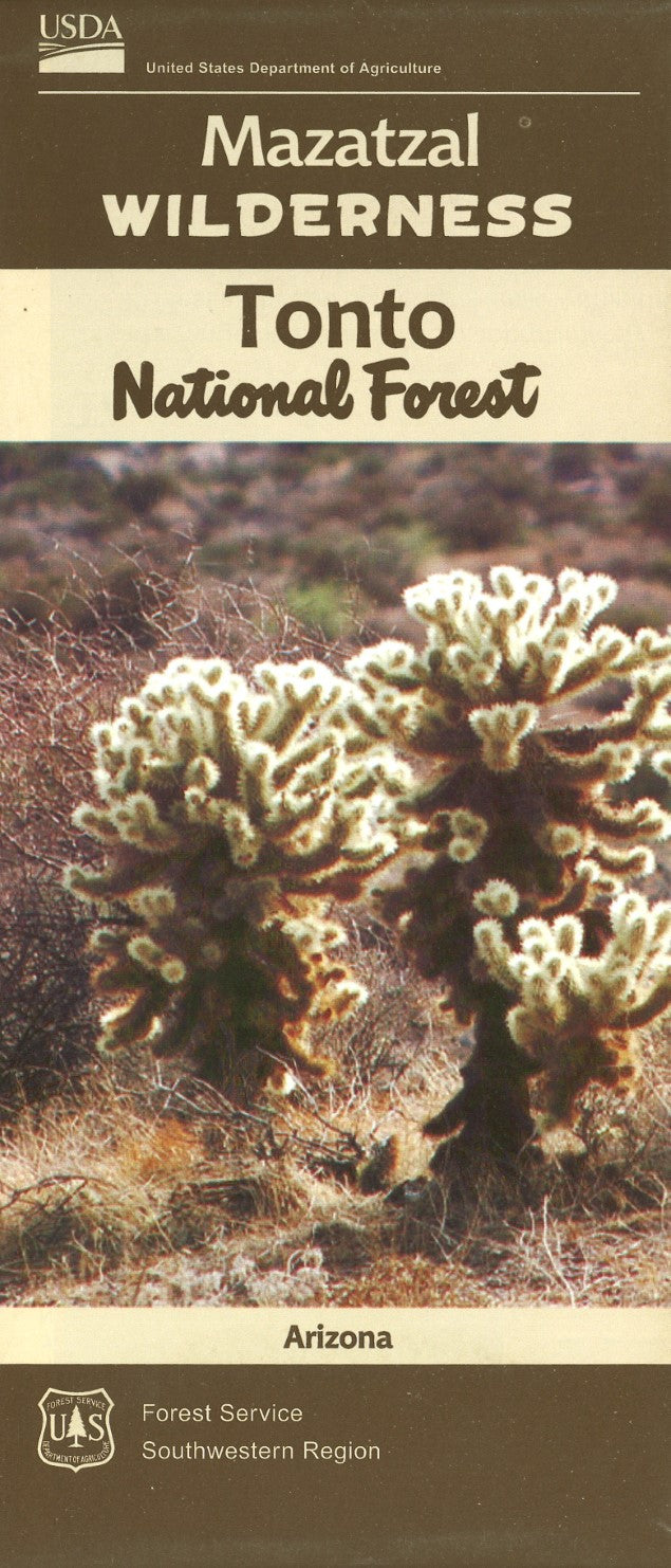 Tonto National Forest: Mazatal Wilderness Map