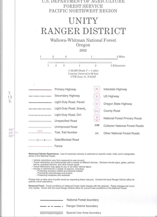 WALLOWA-WHITMAN NF, UNITY RD, OR