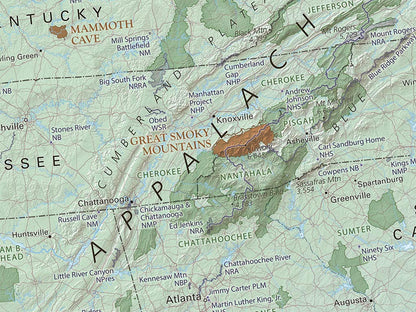 National Parks of the United States Fine Art Print Map - Classic