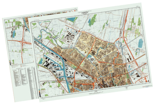 Utrecht (Netherlands) 2-Sheet Set - Soviet Military City Plans