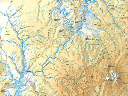 Utah Elevation Tints Fine Art Print Map