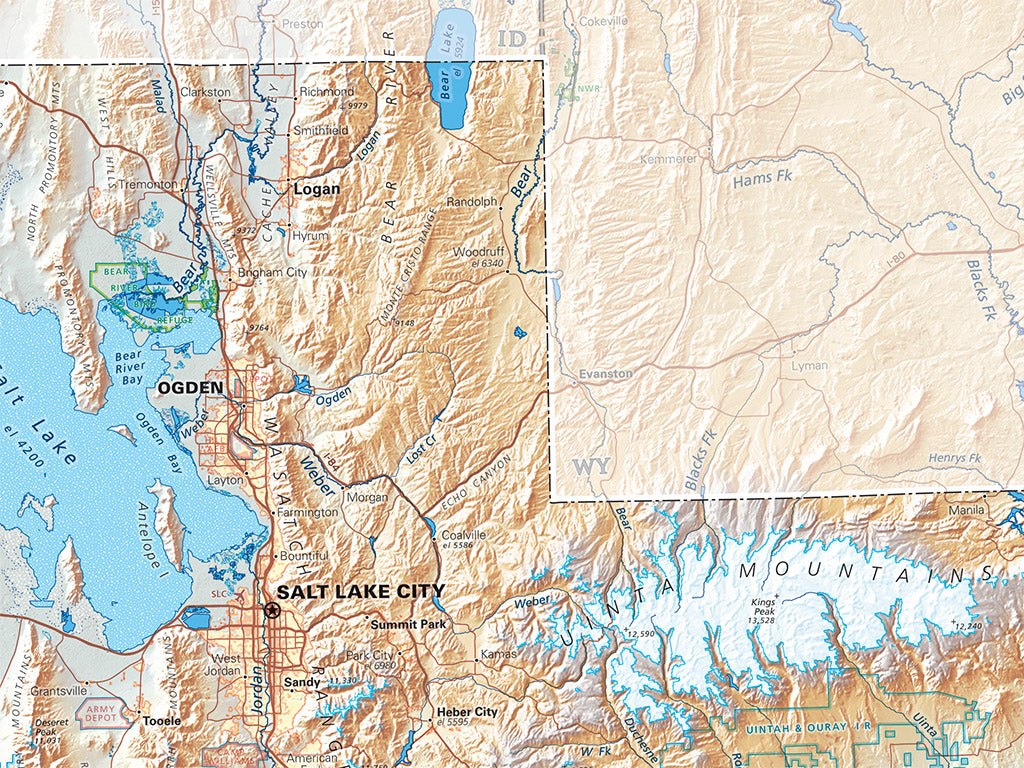 Utah in Context Fine Art Print Map