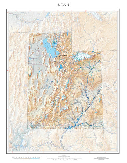 Utah in Context Fine Art Print Map