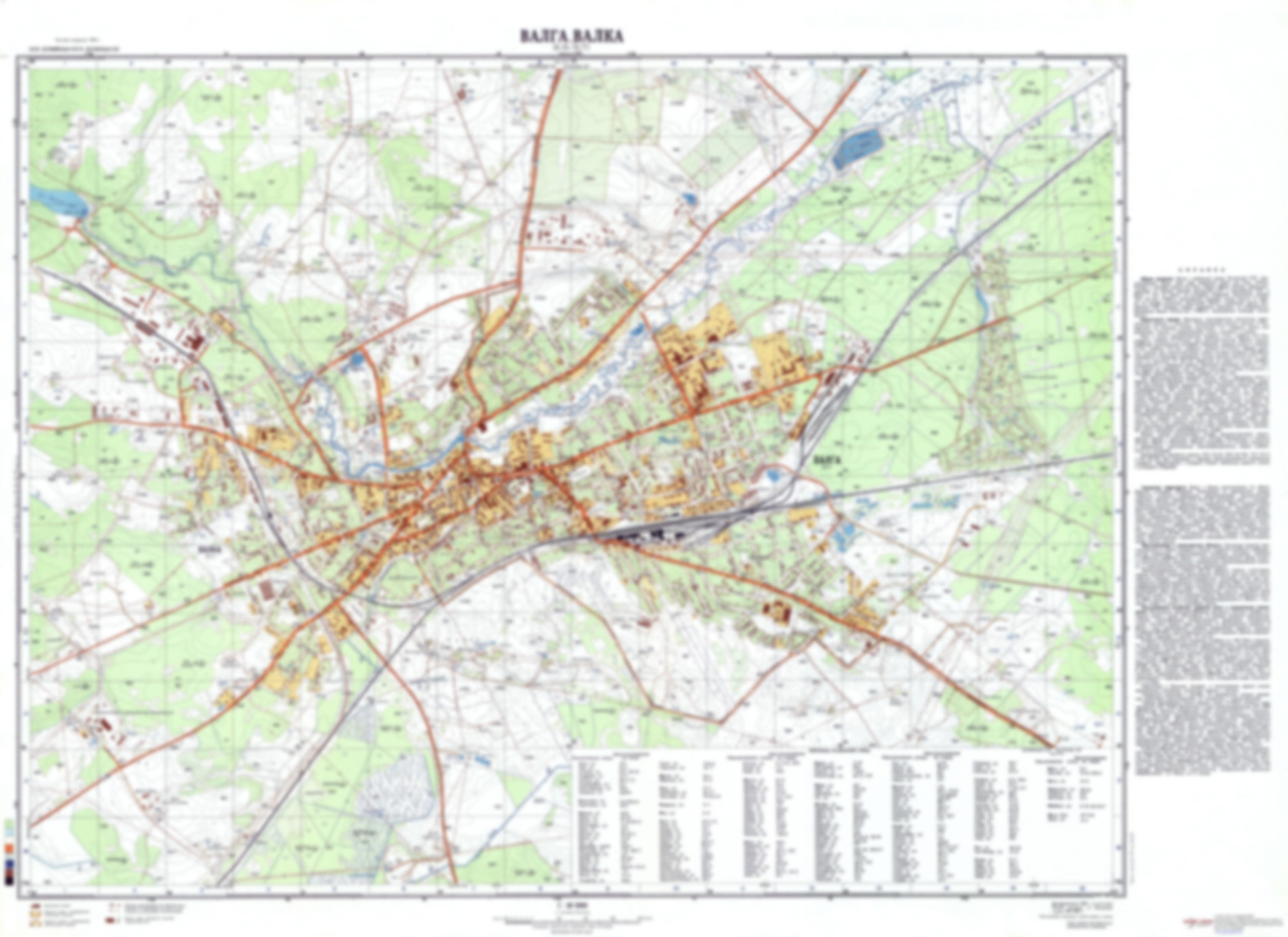 Valga, Valka (Estonia) - Soviet Military City Plans – Longitude Maps