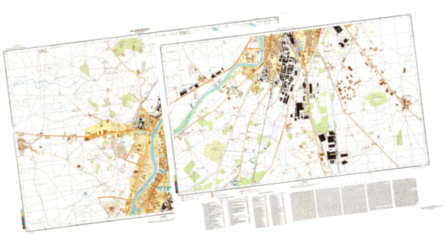 Valladolid (Spain) 2-Sheet Set - Soviet Military City Plans