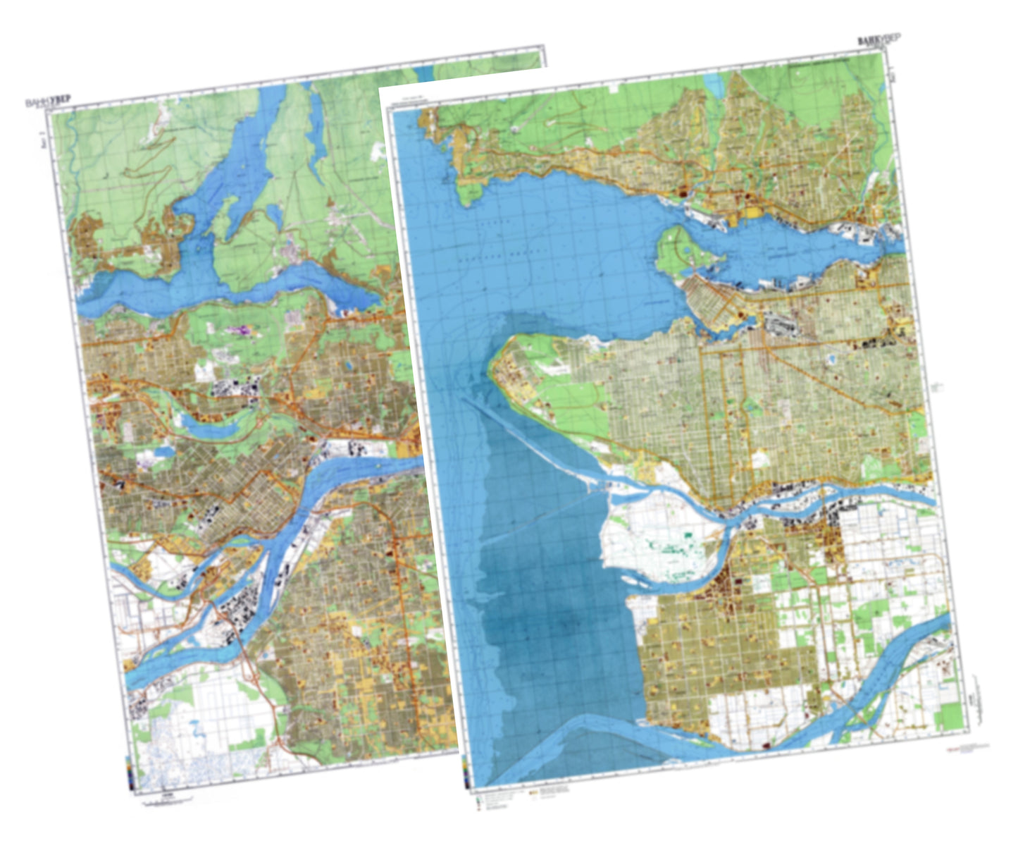 Vancouver (Canada) 2-Sheet Set - Soviet Military City Plans