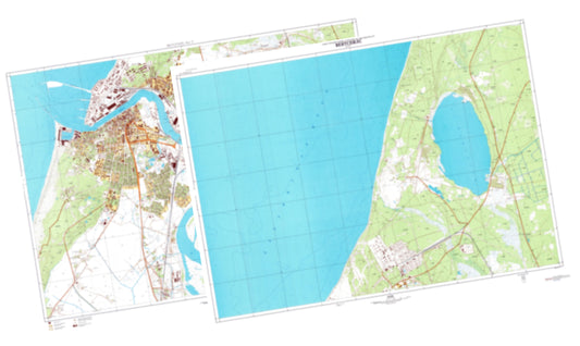 Ventspils (Latvia) 2-Sheet Set - Soviet Military City Plans