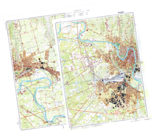 Verona (Italy) 2-Sheet Set - Soviet Military City Plans