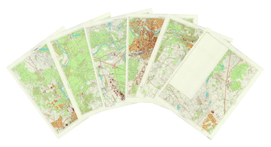 Vilnius (Lithuania) 6-Sheet Map Set - Soviet Military City Plans