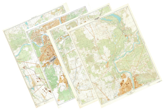 Vilnius (Lithuania) 6-Sheet Map Set - Soviet Military City Plans