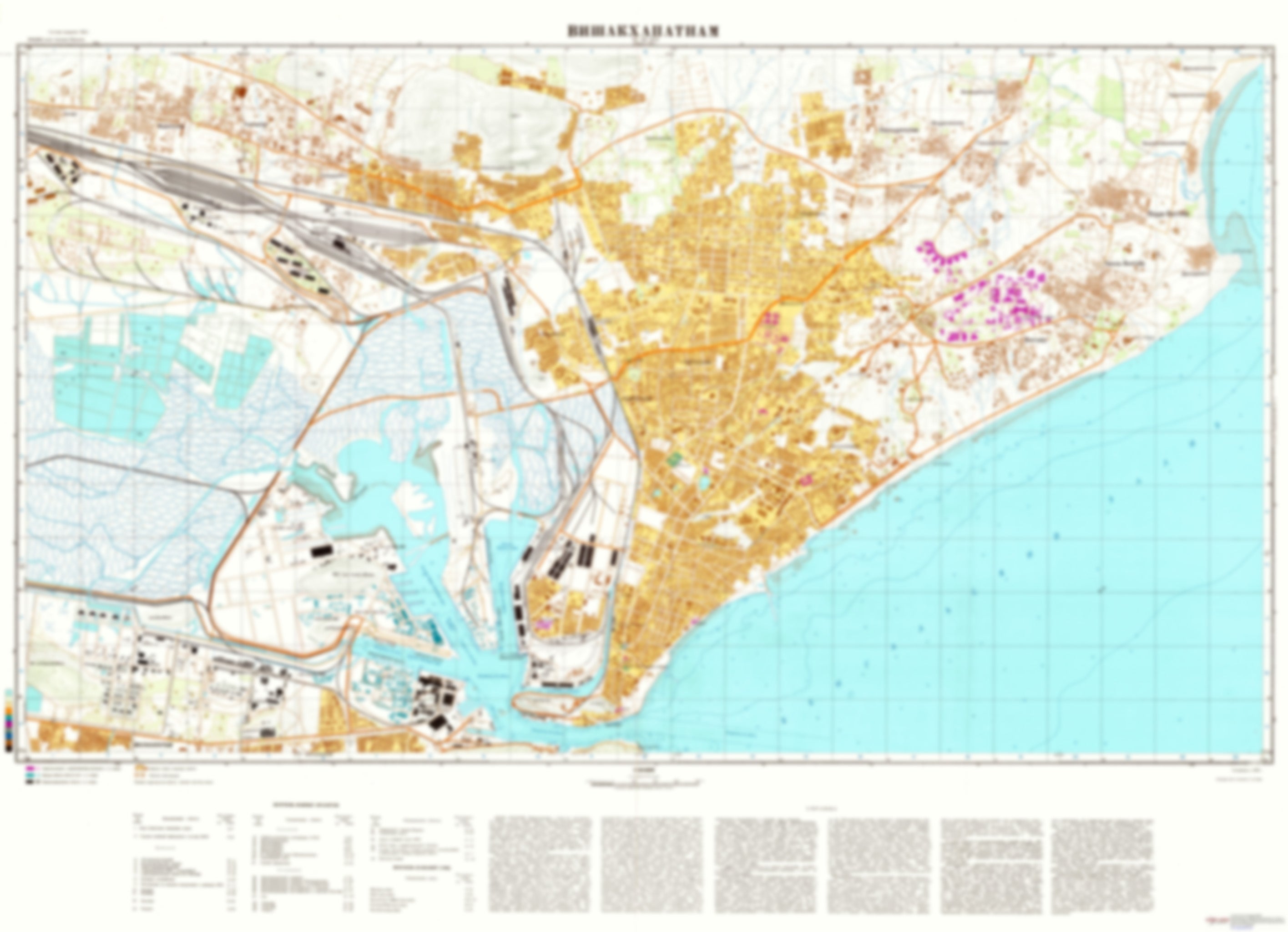 Vishakhapatnam (India) - Soviet Military City Plans – Longitude Maps