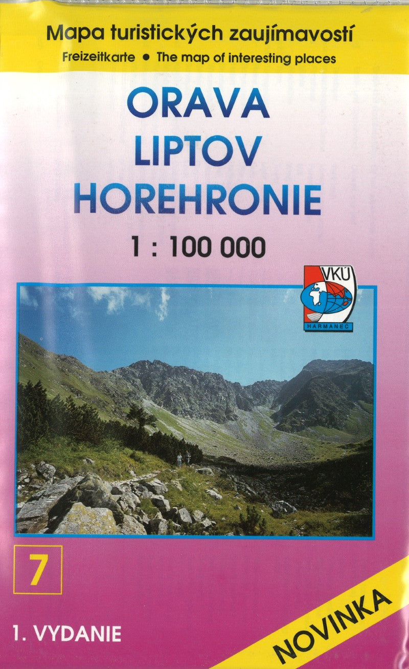 Orava, Liptov, Horehronie  Slovakia Tourist Map Sheet 7