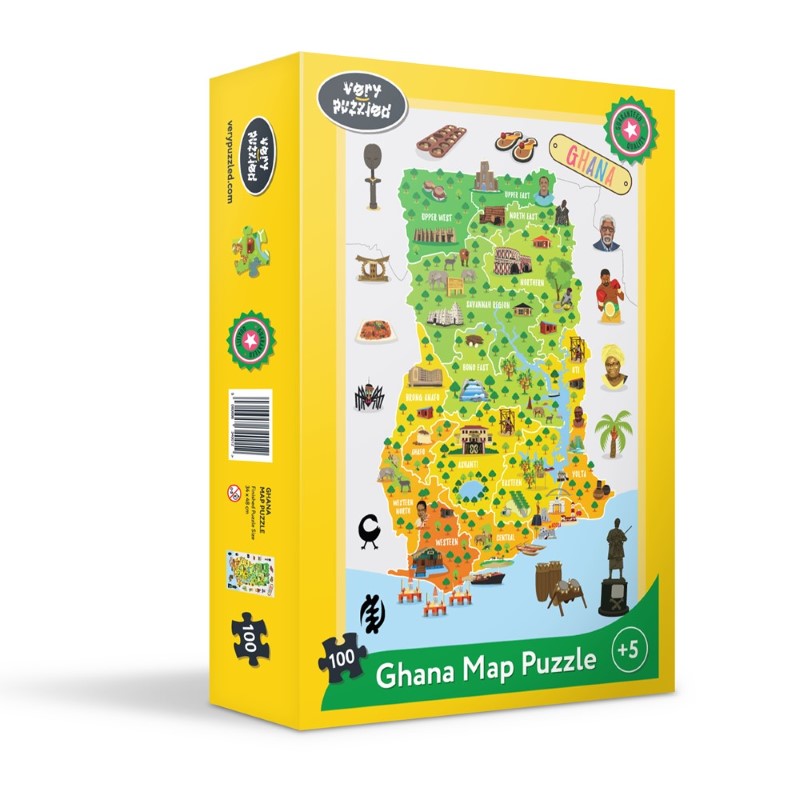 Ghana Map Jigsaw Puzzle - 5+