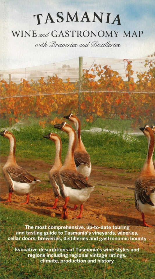 Tasmania Wine and Gastronomy Map with Breweries and Distilleries