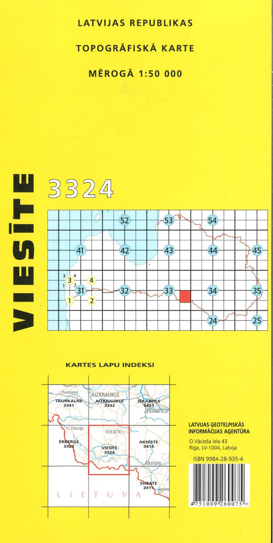 Viesite : Latvijas Republikas Topografiska Karte #3324