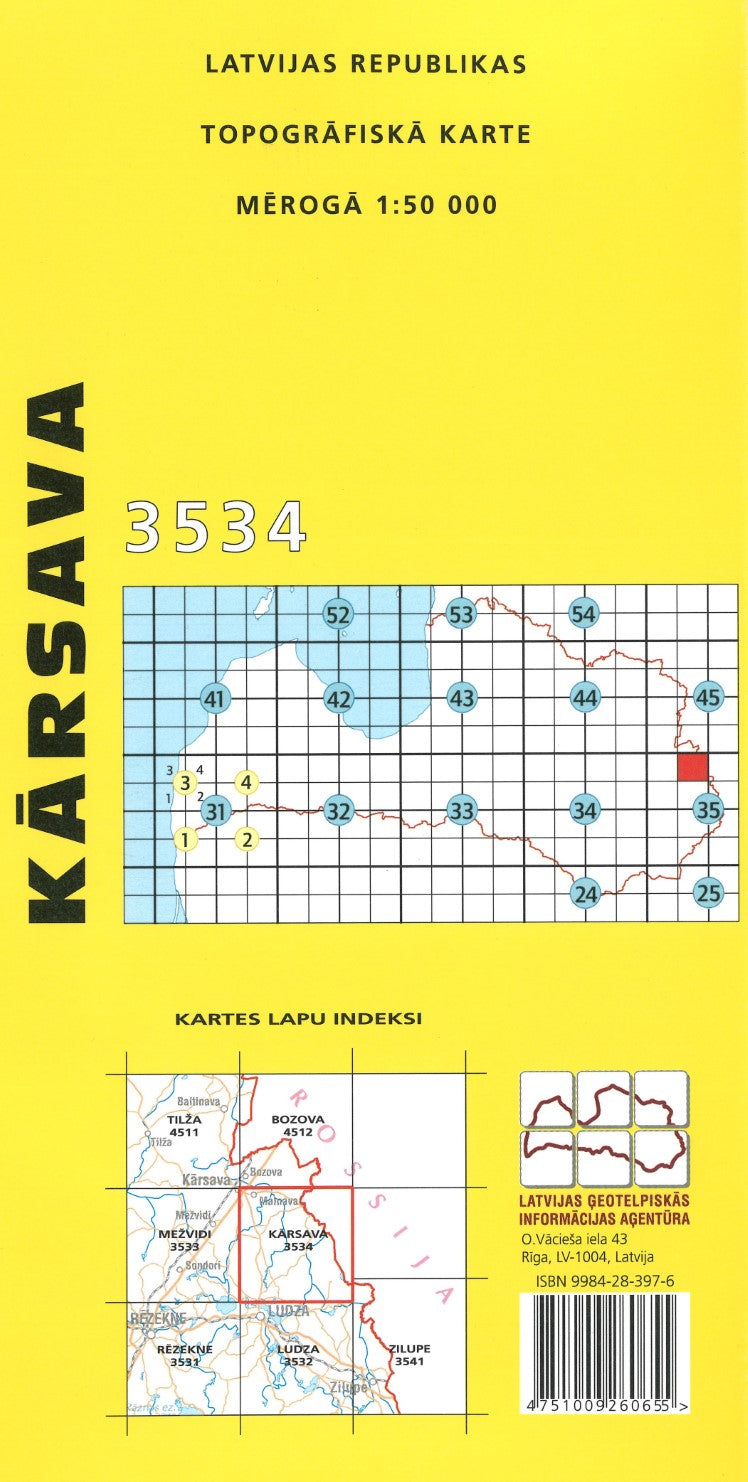 Karsava : Latvijas Republikas Topografiska Karte #3534