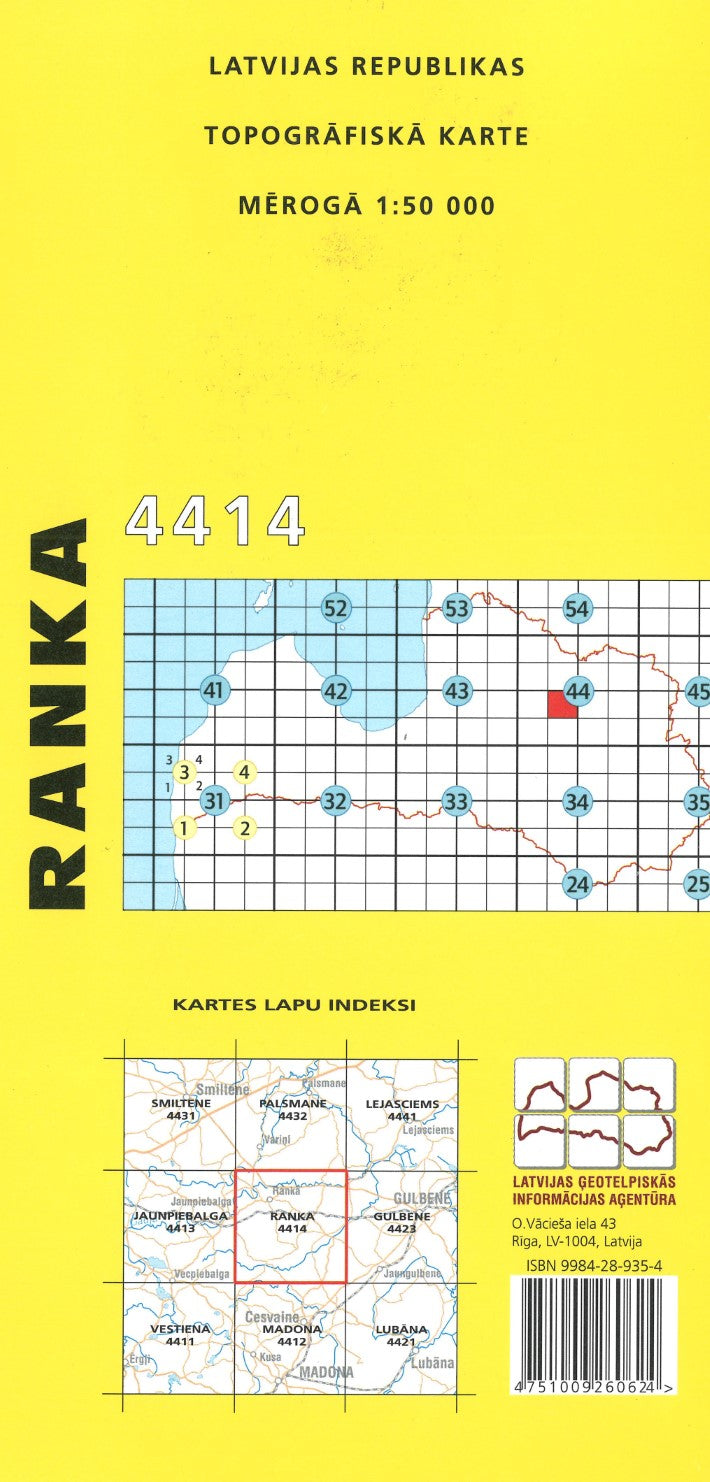 Ranka : Latvijas Republikas Topografiska Karte #4414