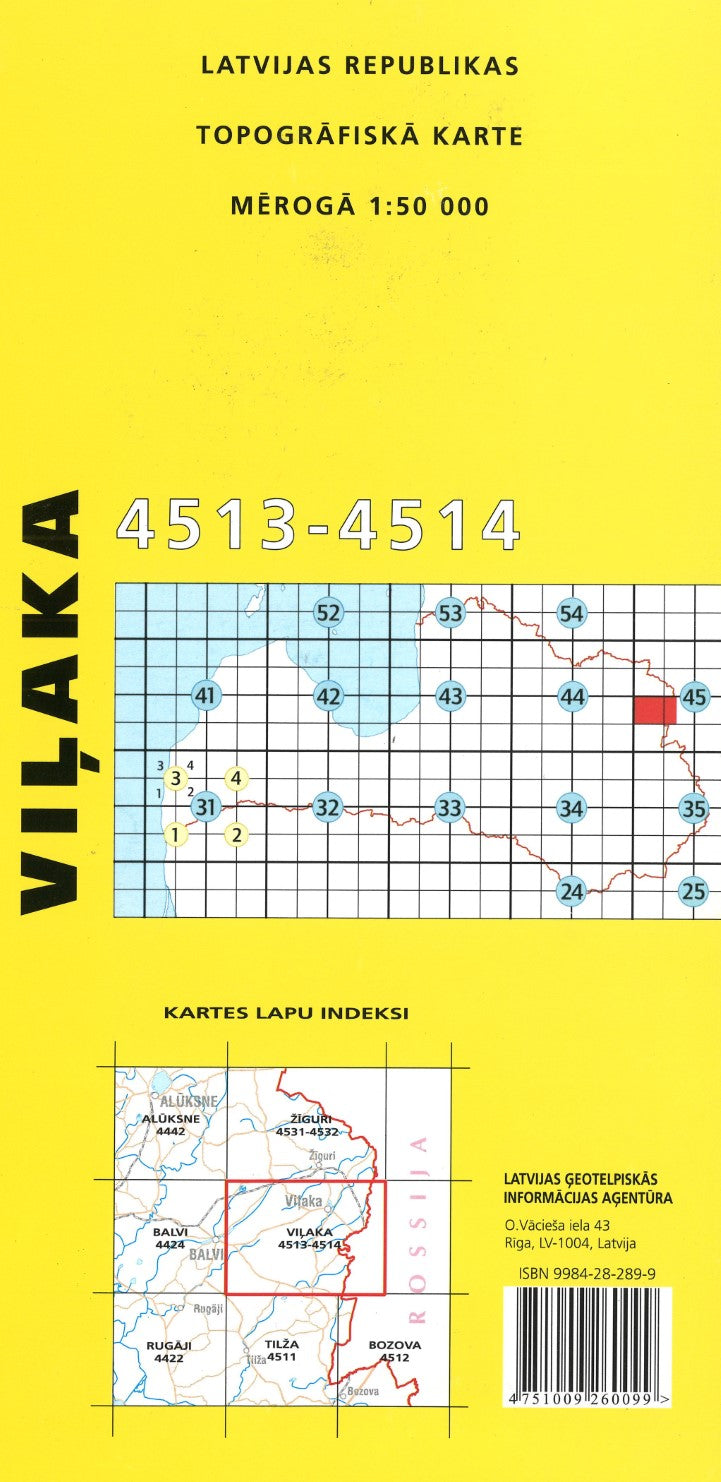 Vilaka : Latvijas Republikas Topografiska Karte #4513-4514