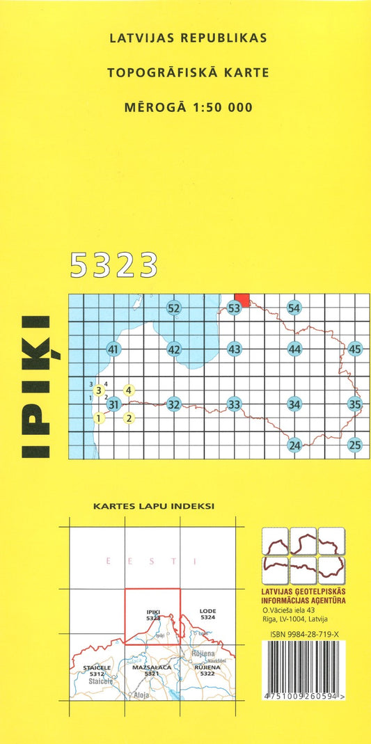 Ipiki : Latvijas Republikas Topografiska Karte #5323