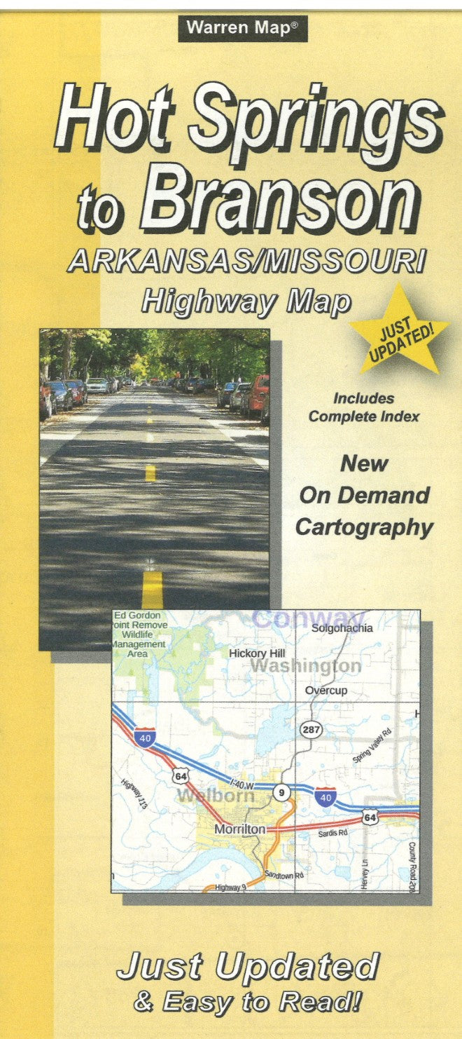 Hot Springs to Branson : Arkansas/Missouri Highway Map