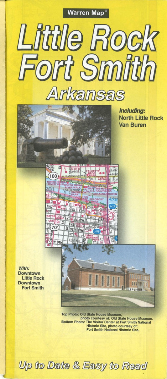 Little Rock & Fort Smith Arkansas Road Map