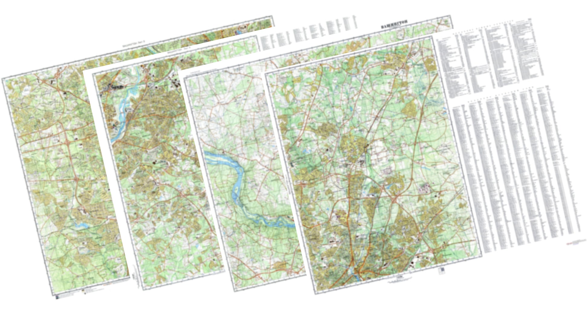 Washington DC (USA) 4-Sheet Map Set - Soviet Military City Plans