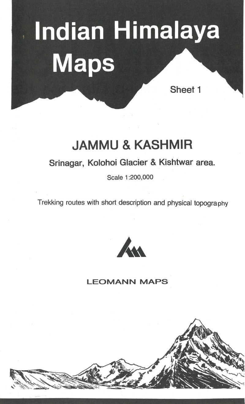 Indian Himalaya, Jammu & Kashmir sheet 1 - Srinagar, Kolohol, Kishtwar