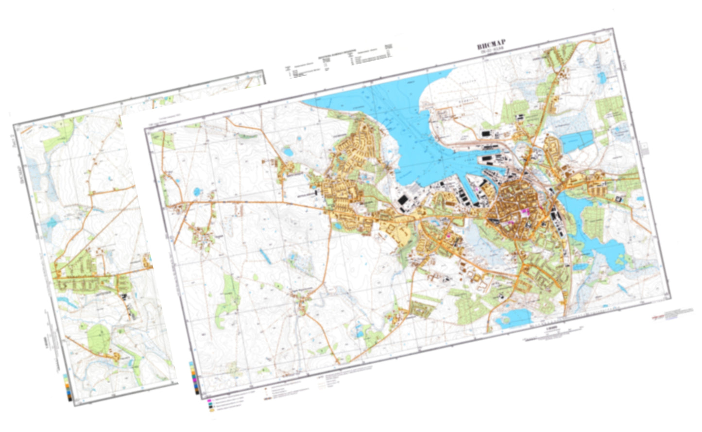 Wismar (Germany) 2-Sheet Set - Soviet Military City Plans
