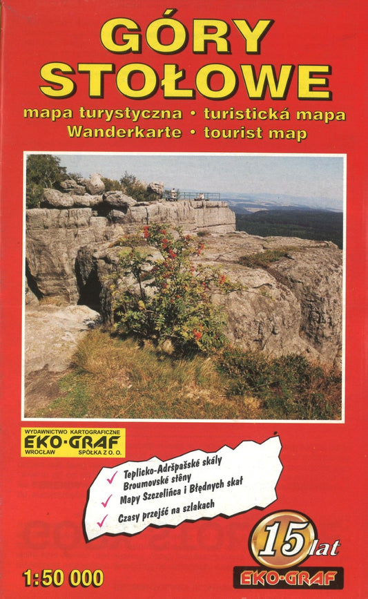 Gory Stolowe Mapa Turystyczna 1:50,000