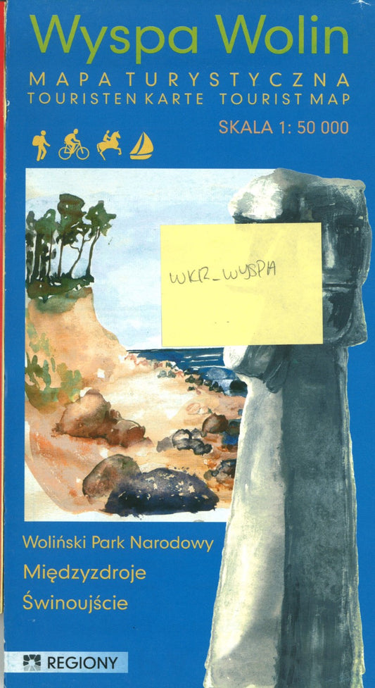 Wyspa Wolin  Mapa Turystyczna Skala 1:50,000