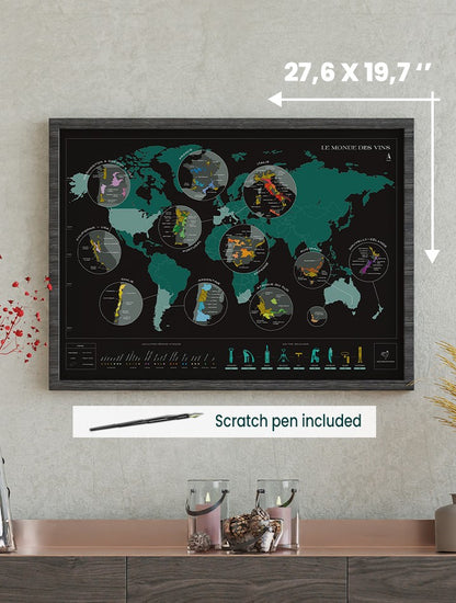 Scratch-Off Wine Map - World