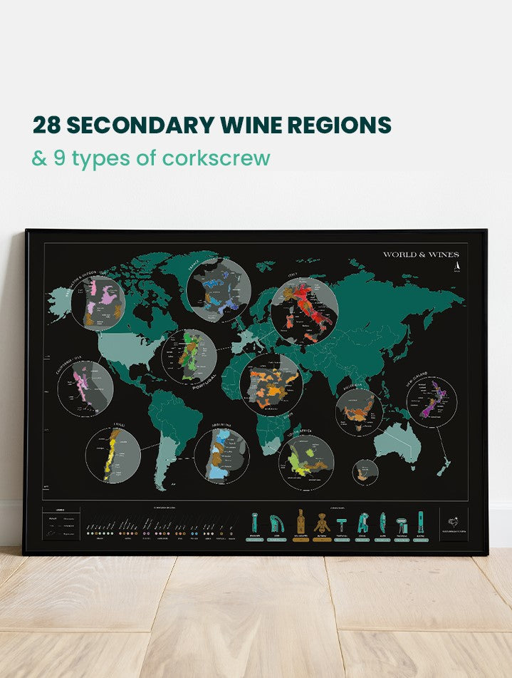 Scratch-Off Wine Map - World