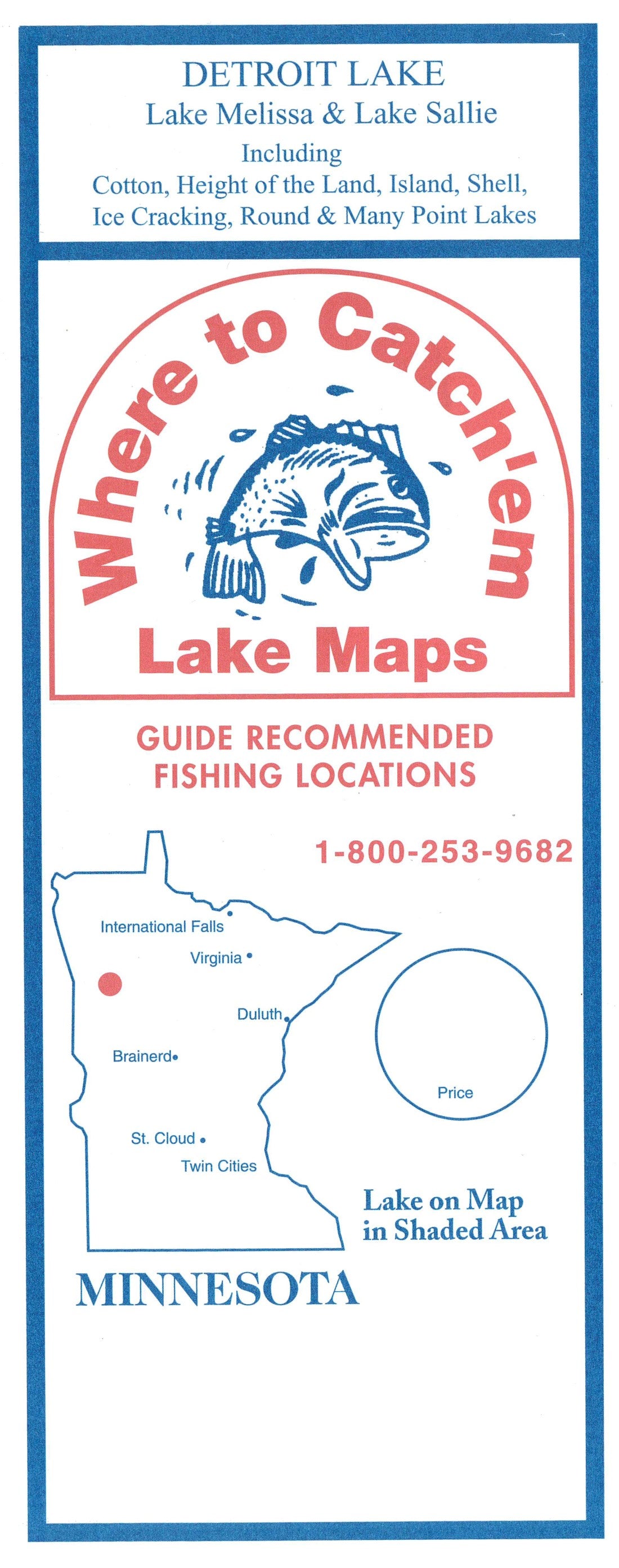 DETROIT LAKES Fishing Map