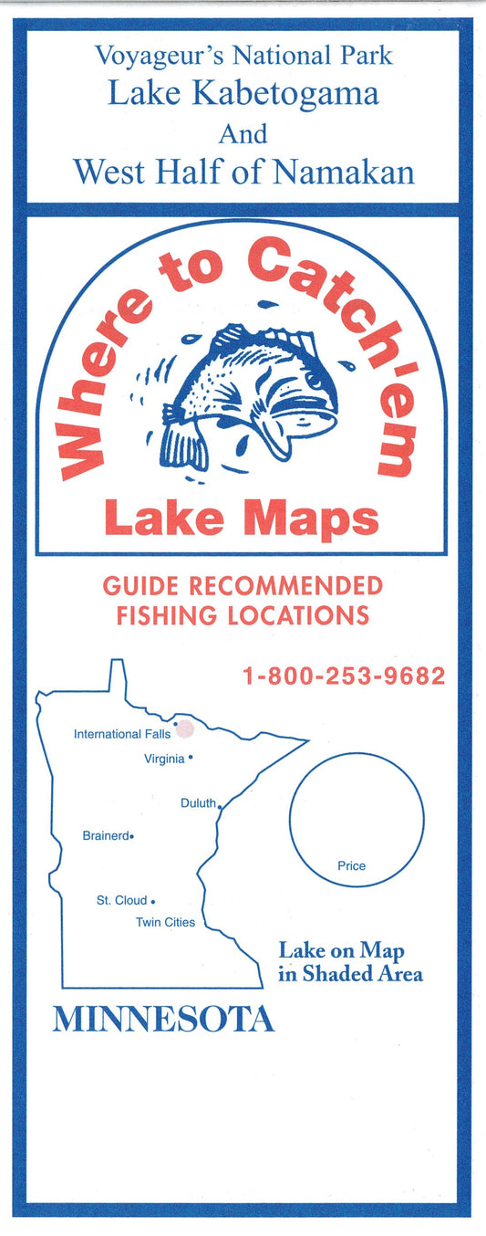 KABETOGAMA LAKE Fishing Map