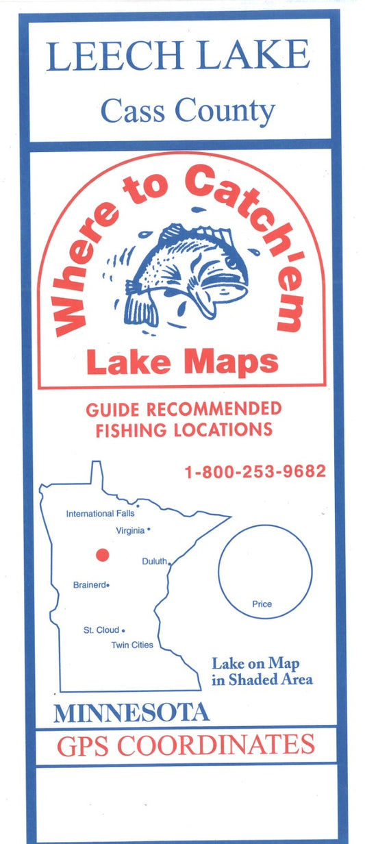 LEECH LAKE Fishing Map