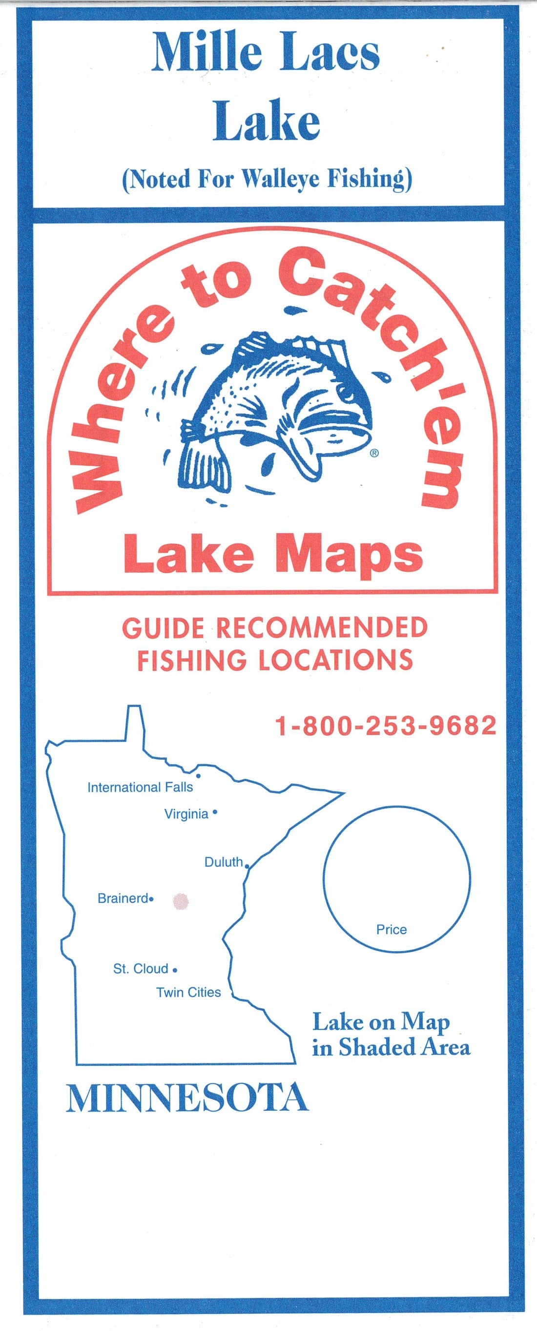 MILLE LACS LAKE Fishing Map