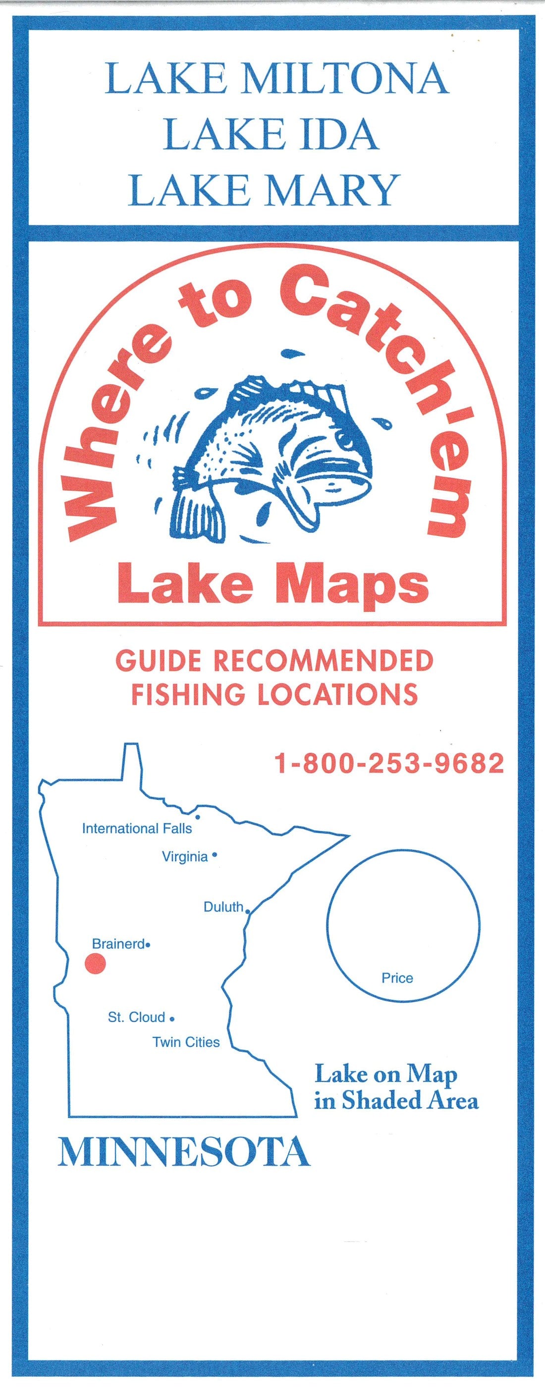 MILTONA LAKE Fishing Map