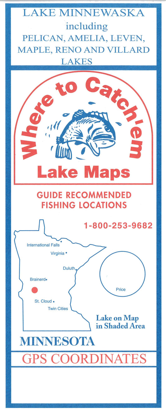 MINNEWASKA LAKE Fishing Map