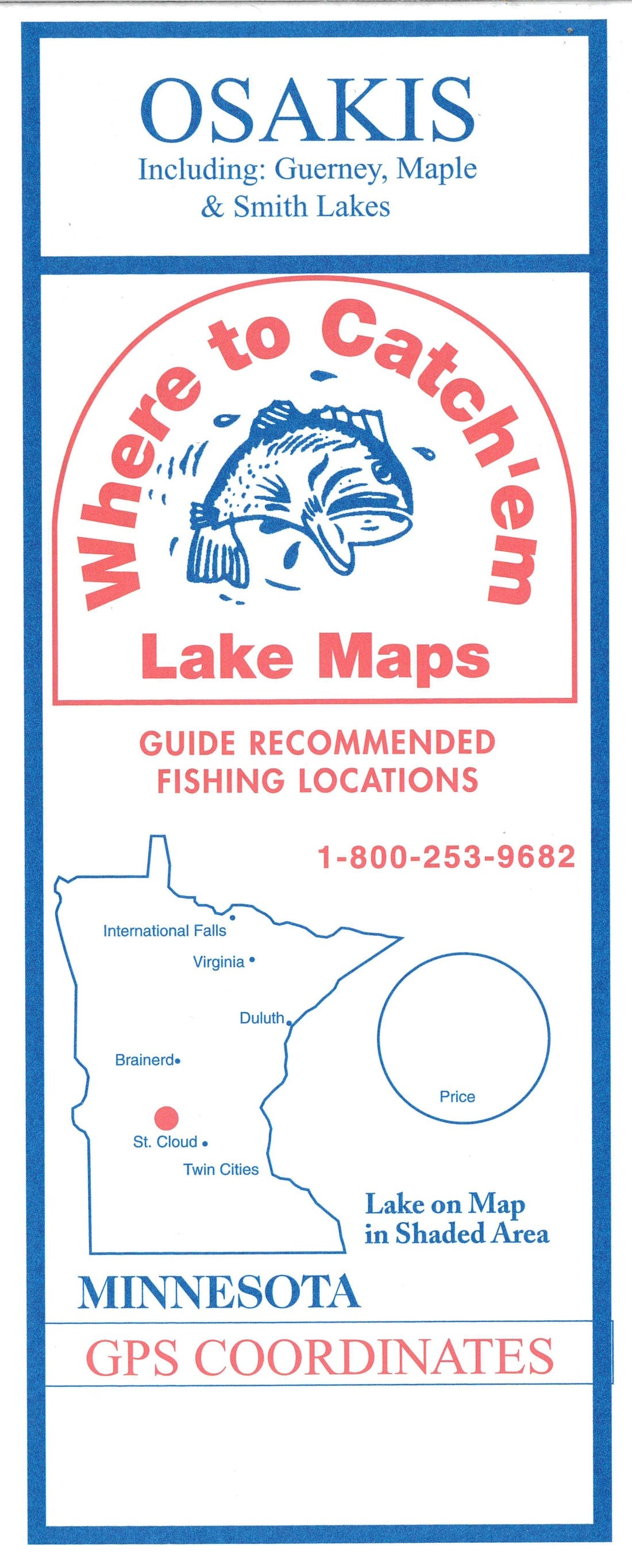 OSAKIS LAKE Fishing Map