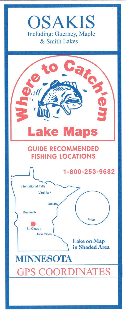 OSAKIS LAKE Fishing Map