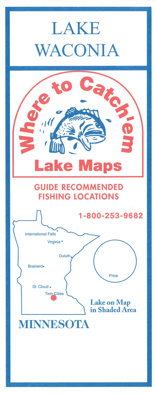 WACONIA LAKE Fishing Map