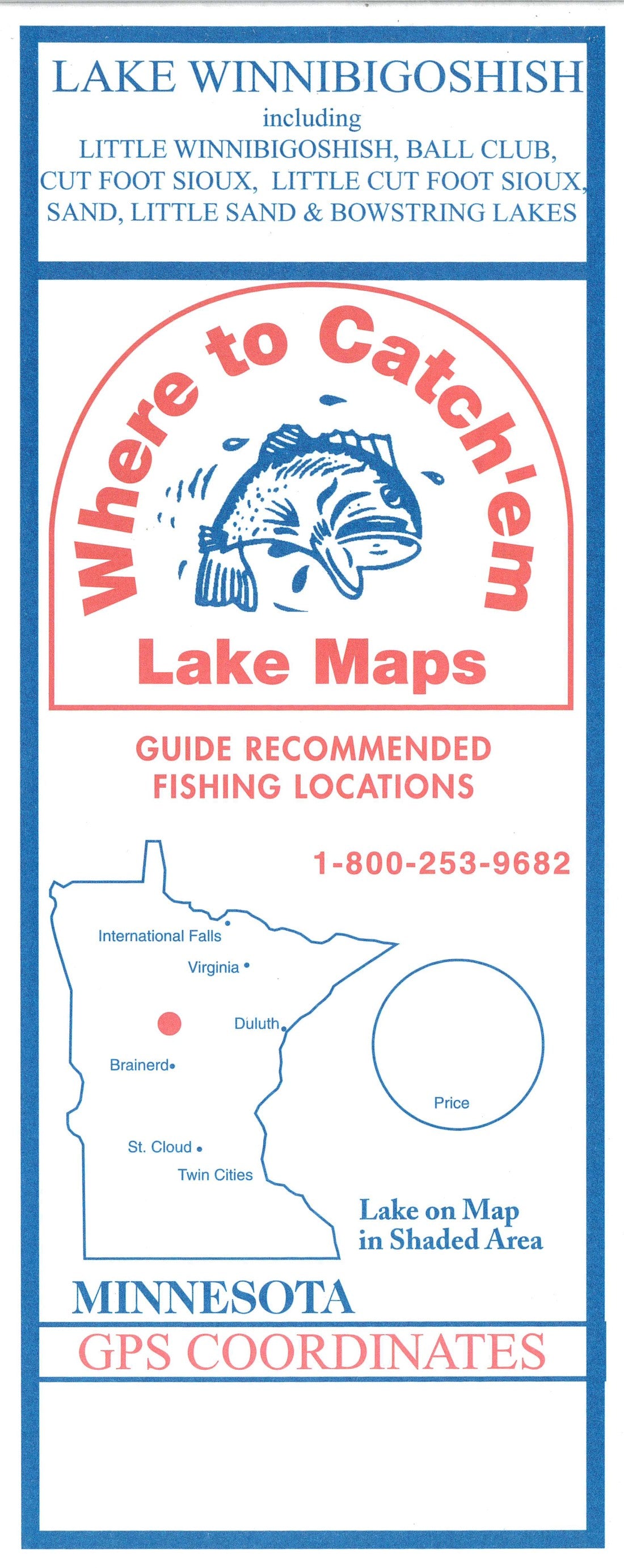LAKE WINNIBIGOSHISH Fishing Map