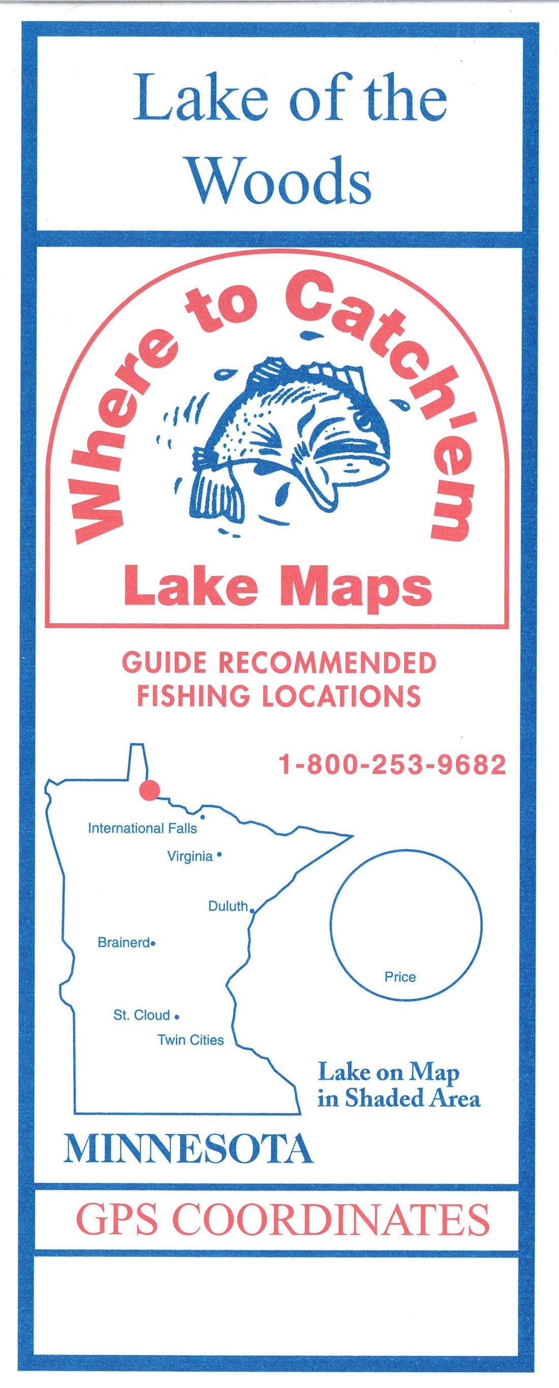LAKE OF WOODS Fishing Map