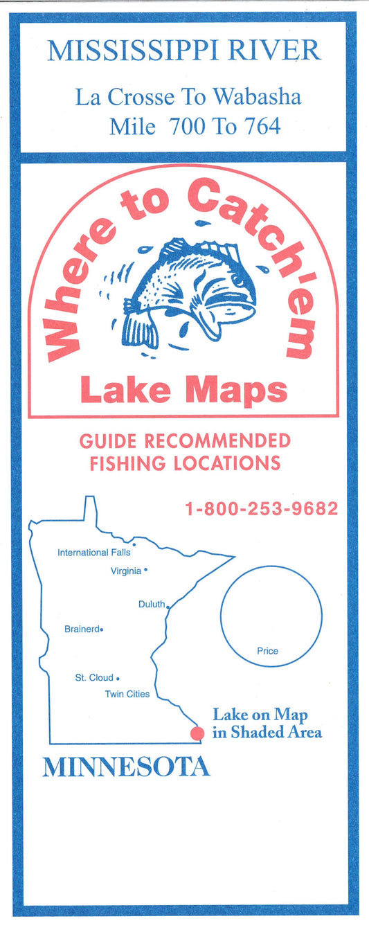 Mississippi River: La Crose to Wabasha Fishing Map