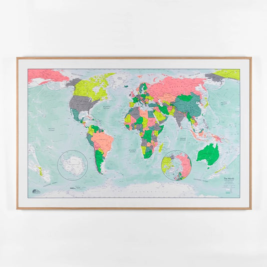 Winkel Tripel World Map - Laminated