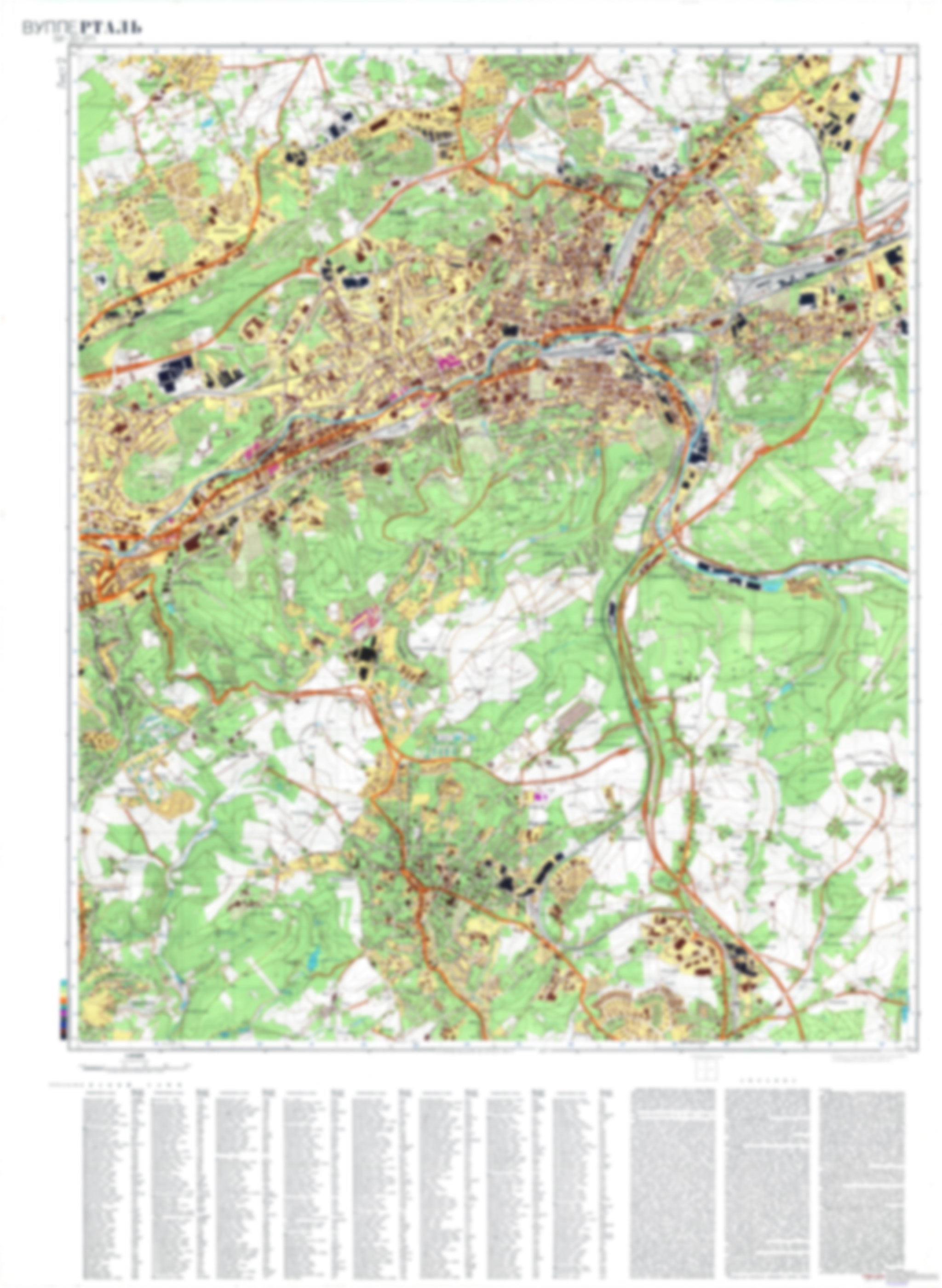 Wuppertal 2 (Germany) - Soviet Military City Plans – Longitude Maps